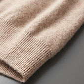preiswerte Wollpullover für Herren-Hochwertiger Herren-Rollkragenpullover aus reiner Wolle und Kaschmir, klassischer Strickpullover, weich, warm und atmungsaktiv