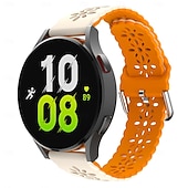 זול להקות שעונים של סמסונג-צפו בנד ל Samsung Galaxy Watch 7/6/5/4 40/44mm, Watch 6 Classic 43/47mm, Watch 4 Classic 42/46mm סיליקוןריצה תַחֲלִיף רצועה מתכוונן אבזם מודרני מודפס פרחוני צמיד