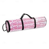 abordables Stockage de Noël-Boîte de rangement transparente en PVC robuste avec poignée - grande capacité, résistante aux déchirures &amp;Conception facile à transporter pour Noël, Halloween, les anniversaires, les fêtes, idéale