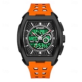 baratos Relógios Quartz-Relógio Esportivo Quartz de Duplo Display SANDA 5118 Moda À Prova D'Água Multi Funcional Luminosa Cronógrafo Calendário Relógio Masculino