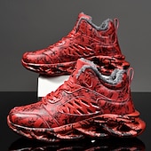 preiswerte Lässige Sneakers-Rote Herren-Sneaker für den Alltag – modisches Design mit auffälligen Prints, ideal als Weihnachtsgeschenk und für festliche Outfits