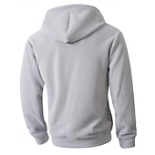 お買い得  メンズベーシックパーカー-男性用 パーカー クォータージッパーパーカー フリースパーカー ブルー ブラック パープル ライトグレー ダックグレー フード付き 平織り ジッパー ポケット スポーツ 日常 祝日 ポリエステル ストリートファッション ベーシック カジュアル 秋 冬 衣類 パーカー トレーナー