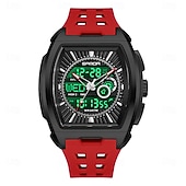baratos Relógios Quartz-Relógio Esportivo Quartz de Duplo Display SANDA 5118 Moda À Prova D'Água Multi Funcional Luminosa Cronógrafo Calendário Relógio Masculino