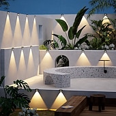 olcso Kültéri falilámpák-4 db napelemes, vízálló kültéri fali lámpa, 1/2/3/4 LED, villakertbe, lépcsőházba, erkélyre, kerítésbe, verandára, dekorációs világításba