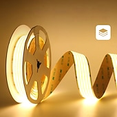 Недорогие Светодиодные ленты-Светодиодная лента COB шириной 24 В, 15 мм, 24 Вт, 960 светодиодов/м, 30 мм, 40 Вт, 1600 светодиодов/м, с высокой яркостью и большой светящейся поверхностью, с регулировкой яркости для помещений, не