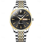 voordelige Quartz-horloges-Geavanceerd herenhorloge modieuze heren quartz horloge modieuze kalender fluorescerende wijzerplaat het beste cadeau voor mannen