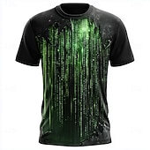 economico Magliette 3D-Per uomo Illusione ottica 3D Codice Maglietta Manica Corta maglietta Stampa 3D Girocollo Camicia Esagerato Designer Quotidiano Club Feste Nero 1 Nero 2 Estate Primavera Tutte le stagioni Abbigliamento