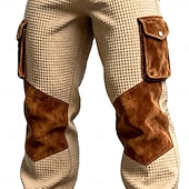 Χαμηλού Κόστους Στρατιωτικά παντελόνια-Ανδρικά Βάφλα Παντελόνια με τσέπες Παντελόνια Casual παντελόνι Τσέπη Ελαστική μέση Πολλαπλή τσέπη Σκέτο Άνεση Moale Πλήρες μήκος Causal Καθημερινά ΕΞΩΤΕΡΙΚΟΥ ΧΩΡΟΥ Διακοπές Μοντέρνα Μαύρο Πράσινο Χακί