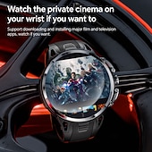 baratos Premium-Relógio inteligente Lokmat Appllp 4 Pro de 1,75 polegadas com 4G LTE, pedômetro, lembrete de chamadas, monitor de sono, compatível com Android e iOS, unissex, GPS, IPX-1, caixa de 50 mm.