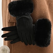 Недорогие Перчатки-Жен. 1 пара С пальцами / Зимние Активный / Уличный стиль Перчатки - Полотняное плетение