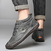 economico Stivaletti alla caviglia-sneakers da uomo in similpelle marrone con lacci: eleganti e versatili, ideali per il lavoro, l'abbigliamento casual e le attività all'aperto