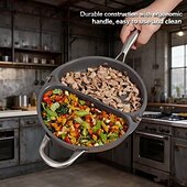 abordables Ustensiles de cuisine-Poêle pliante double, poêle antiadhésive à double fond