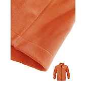 tanie Casualowe kurtki-Męskie Kurtka outdoorowa Kurtka polarowa Formalny Dom Keep Warm Kieszeń Podstawowy Wiosna Jesień Zima Jednokolorowe Aktywny Neutralny Kołnierzyk koszuli Regularny Ciemnoszary Czarny Fioletowy