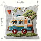 levne Hodte polštáře, vložky a kryty-2D plochý tisk vintage stan povlak na polštář digitálním potiskem dekorativní polštář na pohovku, ložnici, obývací pokoj, bytové dekorace