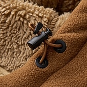 economico Felpa con cappuccio in pile-Per uomo Felpa con cappuccio Felpa con cappuccio a zip intera Felpa con cappuccio e zip Felpe con cappuccio e zip Felpa con cappuccio in pile Sherpa Blu Nero Verde militare Marrone Con Cappuccio