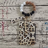 baratos Até 30 $-pulseira chaveiro carteira chaveiro de contas de silicone pulseira de contas de silicone chaveiro carteira chaveiro elástica pulseira