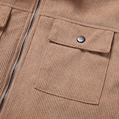 baratos Jaquetas Casuais-Homens Jaqueta de Inverno Casaco de lã Jaqueta casual Férias Diário Térmico / Quente Bolsos Tosão Outono Inverno Tecido Moda Roupa de rua Lapela Padrão Preto cáqui Verde Tropa Cinzento Casaco