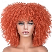 cheap Carnival Wigs-Carnival Wig 2026 Blonde Pink Red Afro Afro Curly Short Synthetic Festival Wig Mardi Gras Parade Cosplay Costume Hair for Women