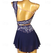 economico Abiti da Pattinaggio Artistico-Vestito da pattinaggio artistico Per donna Da ragazza Pattinaggio sul ghiaccio Vestiti Completi Bianco Blu marino scuro Rosso Floreale Scollatura posteriore Retato Elastene Elevata elasticità