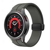 お買い得  サムスンの時計バンド-時計バンド のために Samsung Galaxy Watch 7/6/5/4  40/44mm, Watch 5 Pro 45mm, Watch 6 Classic 43/47mm, Watch 4 Classic 42/46mm シリコーン 置換 ストラップ 調整可 スポーツバンド モダンバックル リストバンド