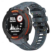 olcso Garmin óraszíjak-Óraszíj mert Garmin Ösztön 3 Szilikon Csere Szíj Állítható Sportszíj Modern csat Virágos Nyomtatott Karszalag