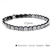 cheap Home Supplies-Men's Hematite Bracelet, Natural Stone Beaded Elastic with Stones, Minimalist Durable Everyday Casual Wear, for Formal Events &amp; Casual Attire, Year-Round Elegant Beaded Bracelet, Jewelry Gift
