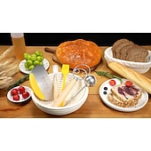 olcso Konyhai készlet-kovászos kezdőkészlet tartalmaz egy 23 cm-es kört &amp;25 cm-es ovális banneton kenyérkelesztő kosár kenyérsütővel, tésztakaparóval, tésztakeverővel, szilikonkefével és szűrővel