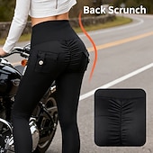 お買い得  メンズショートパンツ・タイツ・パンツ-女性用 サイクリングタイツ サイクリングパンツ ダウンヒルジャージー 長袖 マウンテンサイクリング ロードバイク 冬 秋 ブラック / オレンジ 純色 バイク 保温 反射性トリム 伸縮性 ウィンタースポーツ 快適 スポーツ 衣類