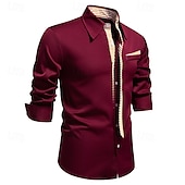 baratos Fantasias masculinas dos anos 1920-Loucos anos 20 Anos 20 Retro Vintage Blusa / Camisa Mafioso Padrinho Corte Justo Fantasia Homens Baile de Máscaras Traje de festa para noite Negócio / Cerimônia / Casamento Festa de Solteira Adulto