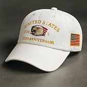 cheap Gifts-250th Anniversary USA Hat United States Baseball Cap 250 Year American Anniversary Hat Eagle Patriotic Embroidery