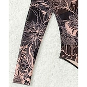 Χαμηλού Κόστους Rash Guards One Pieces-Γυναικεία Προστατευτικά Μαγιό Ολόσωμα μαγιό Γραφική Μπόχο Δίχτυ Προστασία UV Αναπνέει Μακρυμάνικο Μαγιό Σέρφινγκ Παραλία Διακοπές Άνοιξη