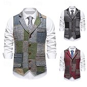 economico Costumi maschili degli anni '20-Retrò Vintage Anni Ruggenti Anni 1920 Gilet Il grande Gatsby Gangster Costume Per uomo Halloween Carnevale Mascherata Festa &amp; Sera Adulti Gilet