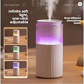 levne Dekorativní světla-1 ks USB/dobíjecí zvlhčovač vzduchu 250 ml mlhový zvlhčovač teplé bílé noční světlo RGB lampa tichý studený mlhový difuzér