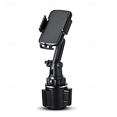 رخيصةأون حامل سيارة-حامل الهاتف على الكأس نوع الإبزيم قابل للتدوير قابل للتعديل حامل الهاتف إلى سيارة عربه نقل متوافق مع جميع الهواتف المحمولة اكسسوارات الجوال