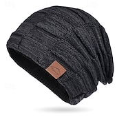 economico Cappello a cuffia-Per uomo Unisex Berretto Cappelli Invernali Berretti Cappello lavorato a maglia Berretto Invernale Nero Giallo Poliestere Lavorato a maglia Traspirante Accogliente Abbigliamento quotidiano Uscire