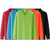 זול חולצת נשים-בגדי ריקוד נשים אחיד חולצת POLO חולצה קז'ואל כפתורים הגנת UV נושם טניס גולף נסיעת עסקים צווארון מתקפל צמרות שחור לבן אדום בגדי טניס