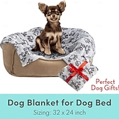 abordables Tapis &amp; Couvertures-Couverture douce et lavable de qualité supérieure pour chiens et chats d'intérieur, idéale pour les chiens de toutes tailles et de tous âges, y compris les chiots.
