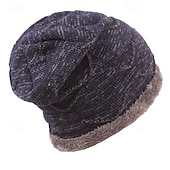 economico Cappello a cuffia-Per uomo Unisex Berretto Cappelli Invernali Berretti Cappello lavorato a maglia Berretto Invernale Nero Vino Fibre Acriliche Lavorato a maglia Pile Accogliente Abbigliamento quotidiano Uscire Colore
