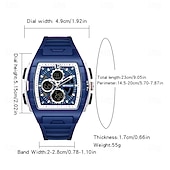 ieftine Ceasuri Quartz-Ceas de mână electronic cu quartz pentru bărbați SANDA 3391 cu modă calendar luminos șocuri sport și rezistent la apă