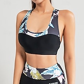 abordables Rash Guards de Una Pieza-Mujer Camiseta de protección solar de 2 piezas Sujetador de surf Pantalones de traje de baño Bloqueo de color con sujetador incorporado UPF50+ Transpirable Sin Mangas Trajes de buceo Surf Canoísmo