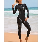 ieftine Rash guards One Piece-Pentru femei Protecție anti-erupții cutanate pentru tot corpul costum de neopren pentru scufundări Costum de baie Blocarea culorilor cu sutien încorporat Protecție UV Manșon Lung Costume de scafandru