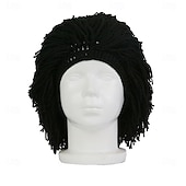 Недорогие Карнавальные парики-Карнавальный парик 2026 Красный Черный Белый Прямой Короткие Синтетический фестивальный парик Вторник на масляной неделе Парад Волосы для косплей-костюма для Мужчины