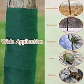 baratos aquecimento e resfriamento-1/3 rolo de fita adesiva para proteção de árvores no inverno - isolamento resistente e protetor contra umidade, com barreira contra insetos, geada e vento - fácil de aplicar em árvores frutíferas,