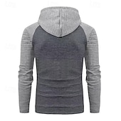 baratos hoodies básicos dos homens-Homens Moletom Estacionar Preto Cinza Claro Cinzento Escuro Cinzento Com Capuz Bloco de cor Com Cordão Desportos e Ar livre Casual Diário Impressão 3D Roupa de rua Roupa de Esporte Casual Outono