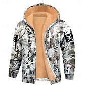 Χαμηλού Κόστους Vintage Εθνοτικές Φούτερ-Ανδρικά καμουφλάζ Καμουφλάζ Φλις Φούτερ με Κουκούλα Jachetă Πουλόβερ Κλασσικό Στρατιωτικό Κυνήγι Στρογγυλή Ψηλή Λαιμόκοψη ΕΞΩΤΕΡΙΚΟΥ ΧΩΡΟΥ Κατασκήνωση Πράσινο του τριφυλλιού Γκρίζο Κουμπώσου