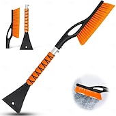 baratos aquecimento e resfriamento-Escova de neve e raspadores de gelo de 27 polegadas para para-brisa de carro, acessórios automotivos masculinos, raspadores de neve removíveis com cabo ergonômico de espuma para carros, caminhões e