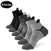 levne pánské ponožky-Pánské 6 párů Ponožky Koşu Çorapları Ponožky pro běžné nošení Multi Color Barva Barevné bloky Venkovní Dovolená Denní nošení Střední Jaro Podzim Módní Šik ven