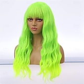 cheap Carnival Wigs-Carnival Wig 2026 Blonde Pink Blue Curly Long Synthetic Festival Wig Mardi Gras Parade Cosplay Costume Hair for Women
