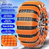  10pcs Heavy-Duty Reusable Anti-Slip Snow Tire Chains - Durable Plastic Suitable for ATVs Cars Trucks & SUVs - Essential Emergency Driving Safety Accessory (Recommended for 315/35 to 21 Size Tyres)