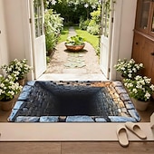 Χαμηλού Κόστους Τελαμότες-3D Οπτική Ψευδαίσθηση Χαλούμι Κίνδυνος Σαλάτας Μη Ολισθηρή Σχέδιο Τρύπας Στροβιλισμού για Είσοδο Αίθουσα Μπάνιο Σκαλοπάτια Εσωτερικού Εξωτερικού Διότιμον Γη Γρήγορη Στεγνή Απορροφητική 20 x 31 ίντσες